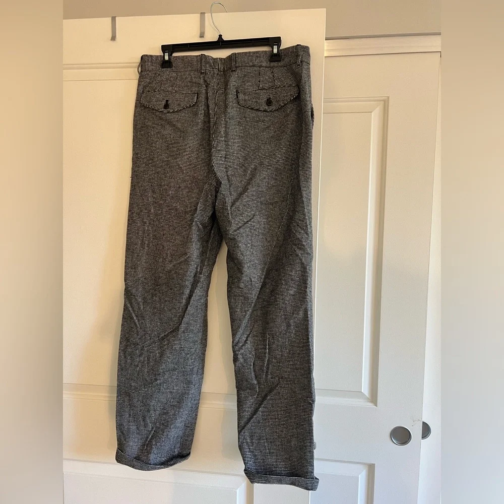 Jcrew mens wool dress pant with ankle cuff-32x32 - Picture 4 of 4